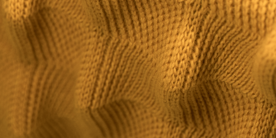 Knitted detail.